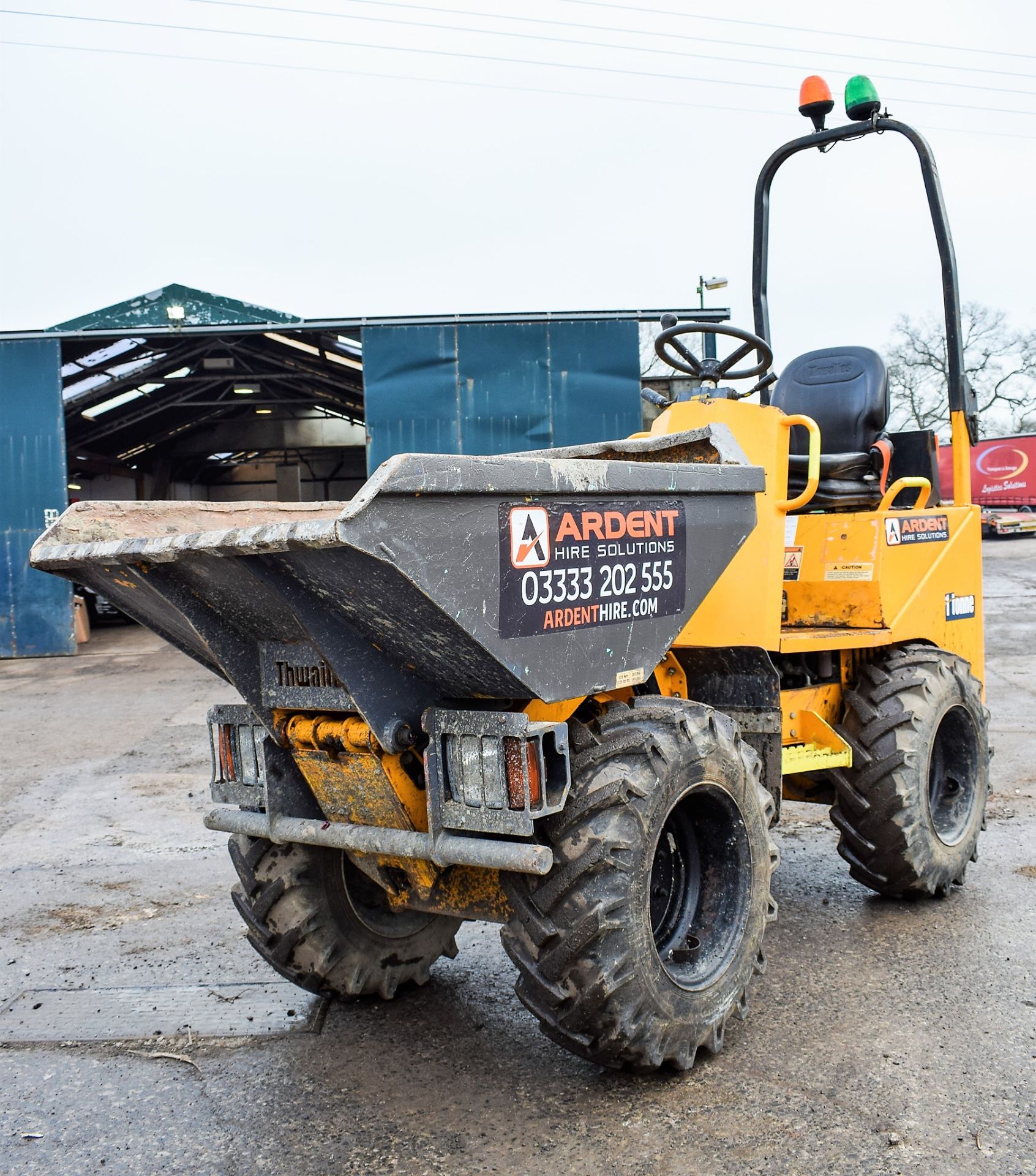 Thwaites 1 tonne hi tip dumper Year: 2014 S/N: 41707221 Recorded Hours: 1344