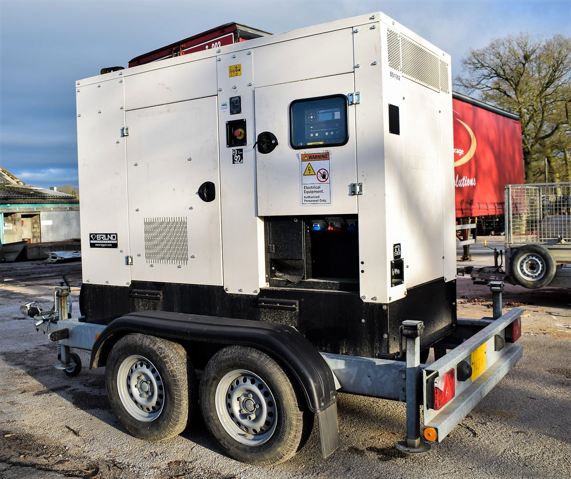 Bruno GX52FE-EM 40 kva diesel driven generator Year: 2014 S/N: 37751 Recorded Hours: 3632 c/w tandem - Image 2 of 6