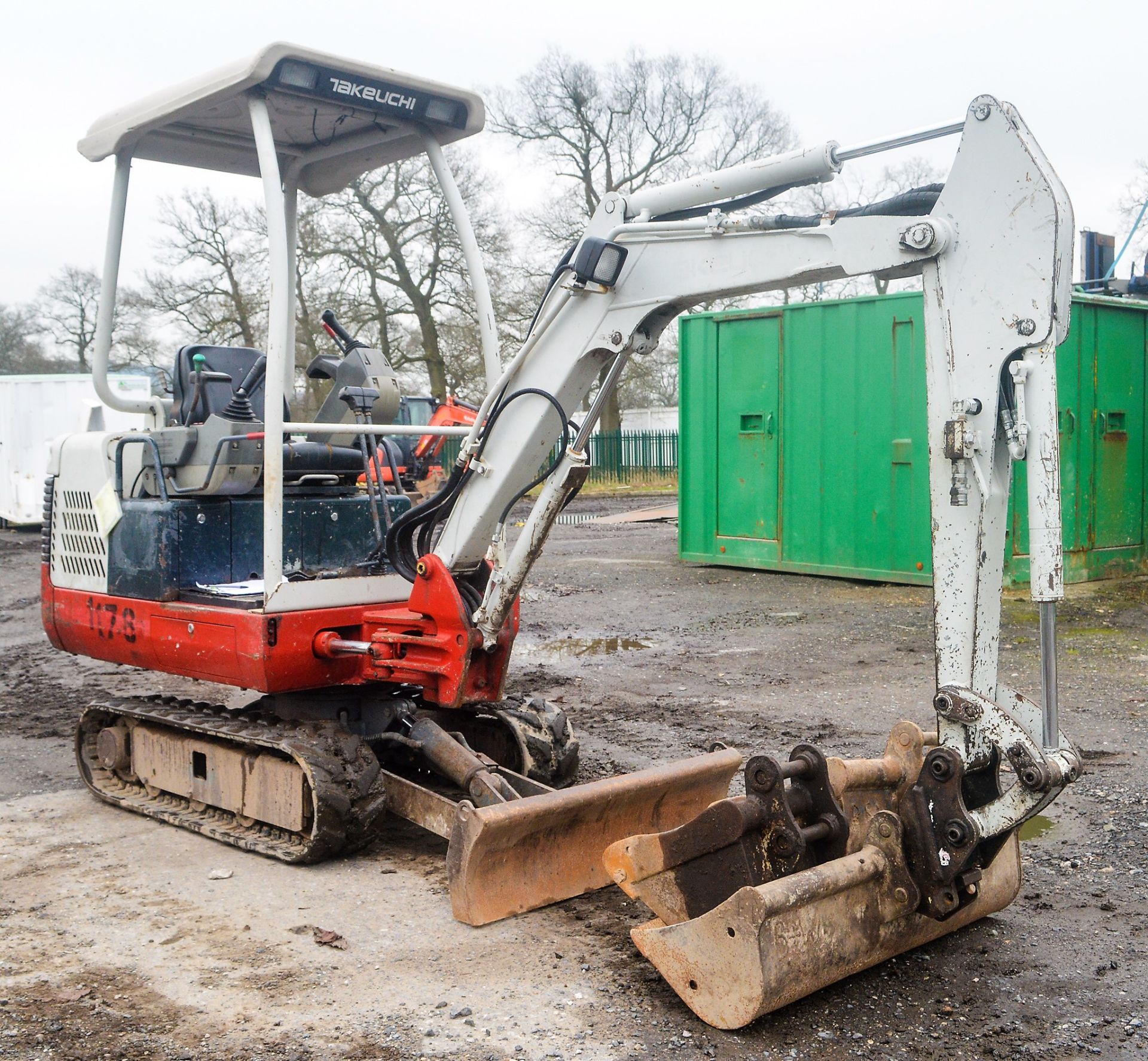 Takeuchi TB014 1.5 tonne rubber tracked excavator Year: 2008 S/N: 11410717 Recorded Hours: Not - Image 2 of 12