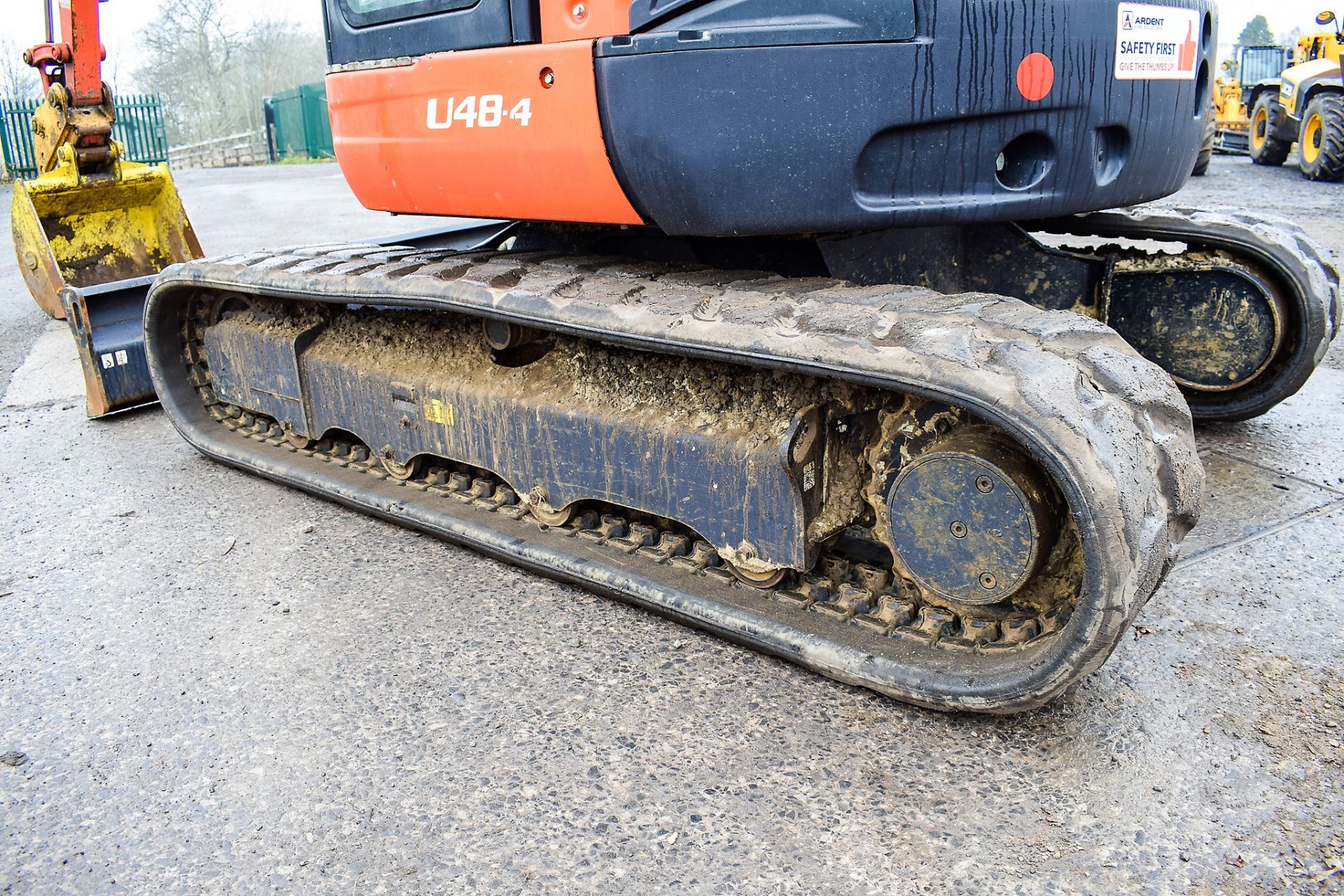 Kubota U48-4 4.8 tonne rubber tracked excavator Year: 2015 S/N: 52988 Recorded Hours: 923 blade, - Image 7 of 14