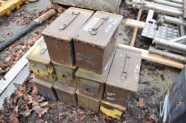 10 - Ex MOD ammunition boxes  (Brown)