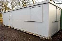 32 ft x 10 ft steel anti-vandal office site unit c/w keys BB34164