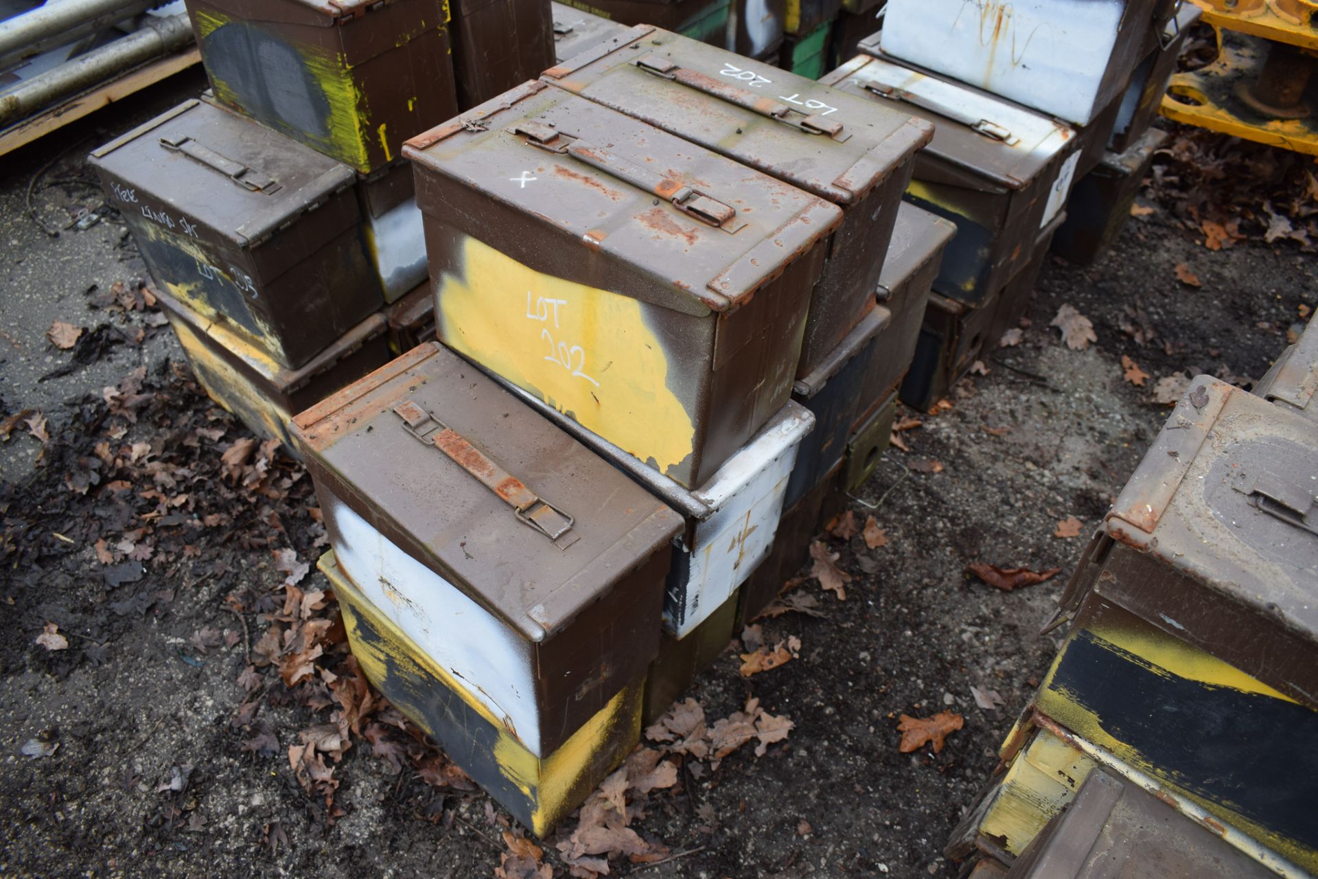 10 - Ex MOD ammunition boxes  (Brown)