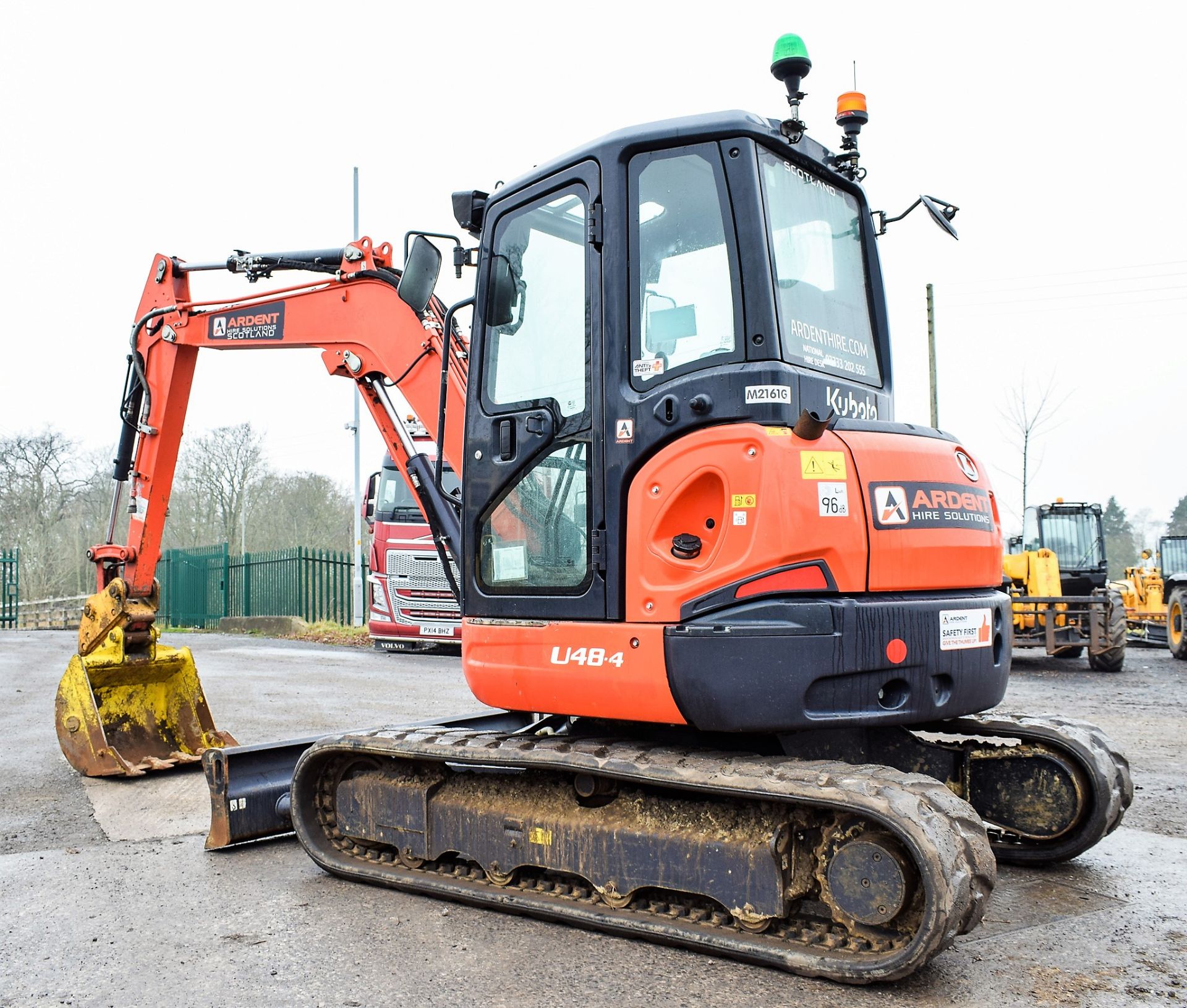 Kubota U48-4 4.8 tonne rubber tracked excavator Year: 2015 S/N: 52988 Recorded Hours: 923 blade, - Image 3 of 14