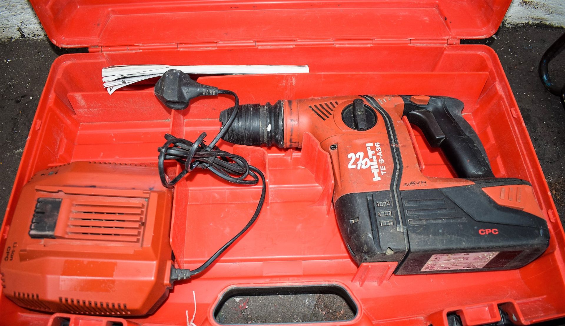 Hilti TE6-A36 36v cordless SDS rotary hammer drill c/w charger, battery & carry case E6060011