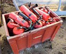 Plastic stillage & quantity of fire extinguisher