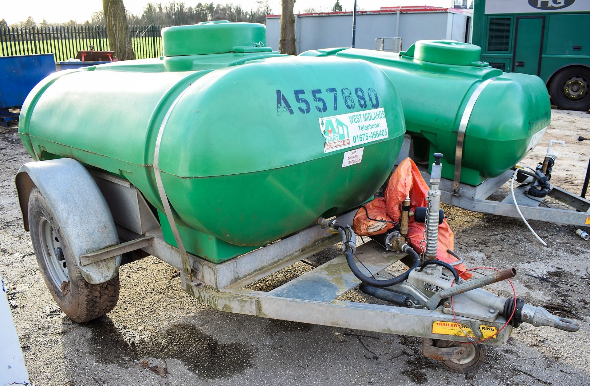 Trailer Engineering 2250 litre fast tow water bowser c/w 240v water pump A557680