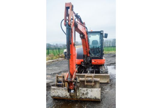 Kubota U48-4 4.8 tonne rubber tracked excavator Year: 2010 S/N: 50167 Recorded Hours: 5542 blade, - Image 5 of 11