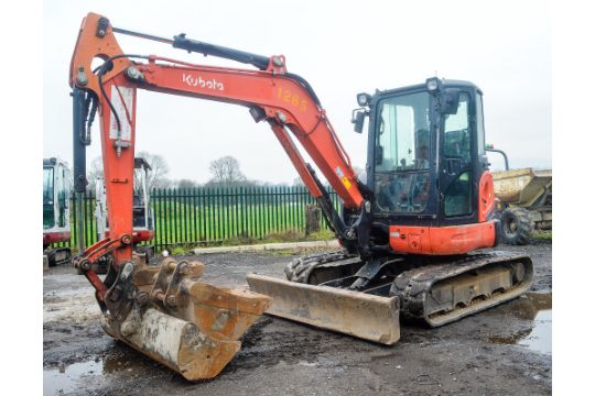 Kubota U48-4 4.8 tonne rubber tracked excavator Year: 2010 S/N: 50167 Recorded Hours: 5542 blade, - Image 1 of 11