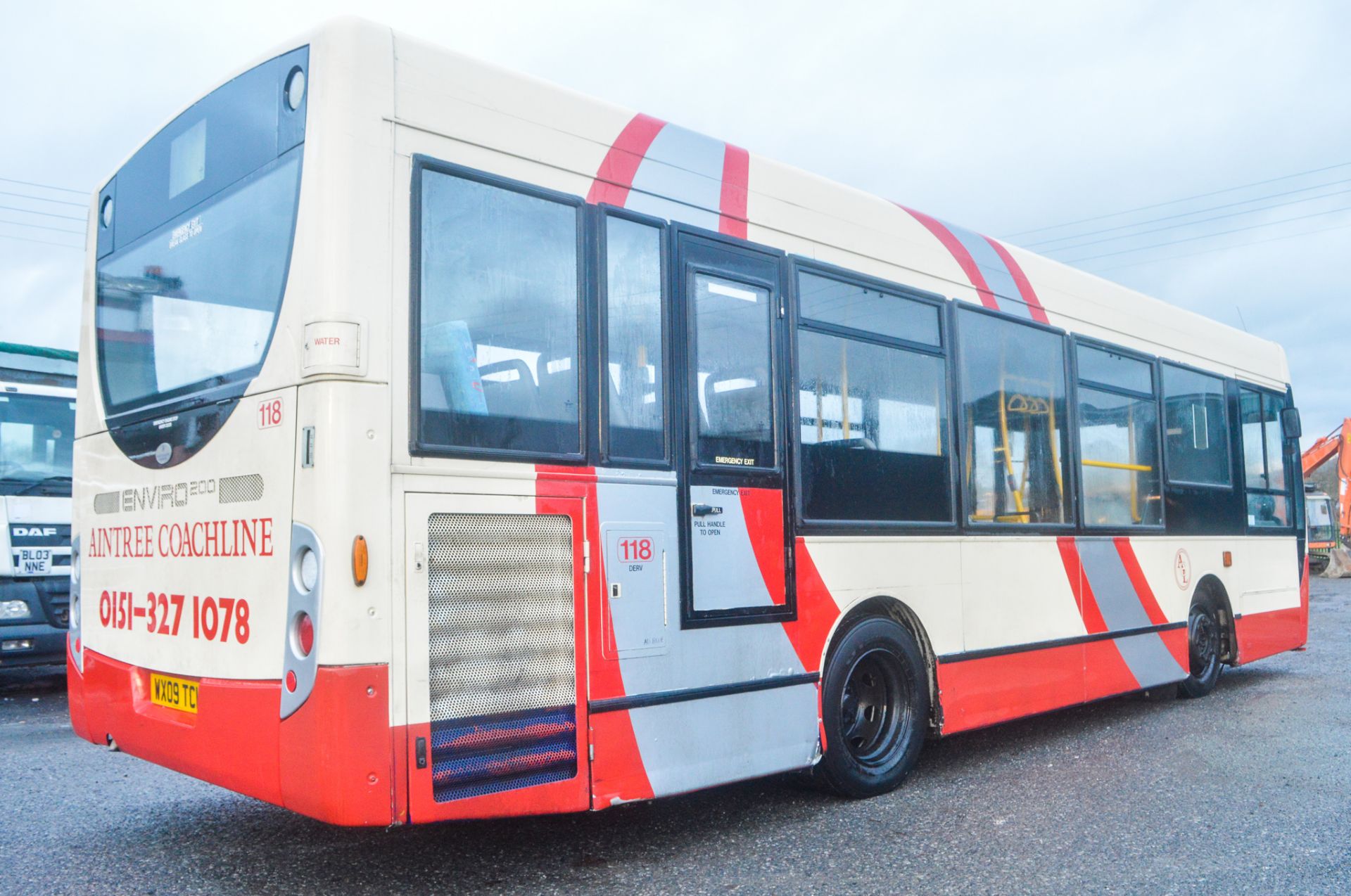 Alexander Dennis Dart 4 Enviro 2000 29 seat single deck service bus Registration Number: WX09 TCK - Image 4 of 10