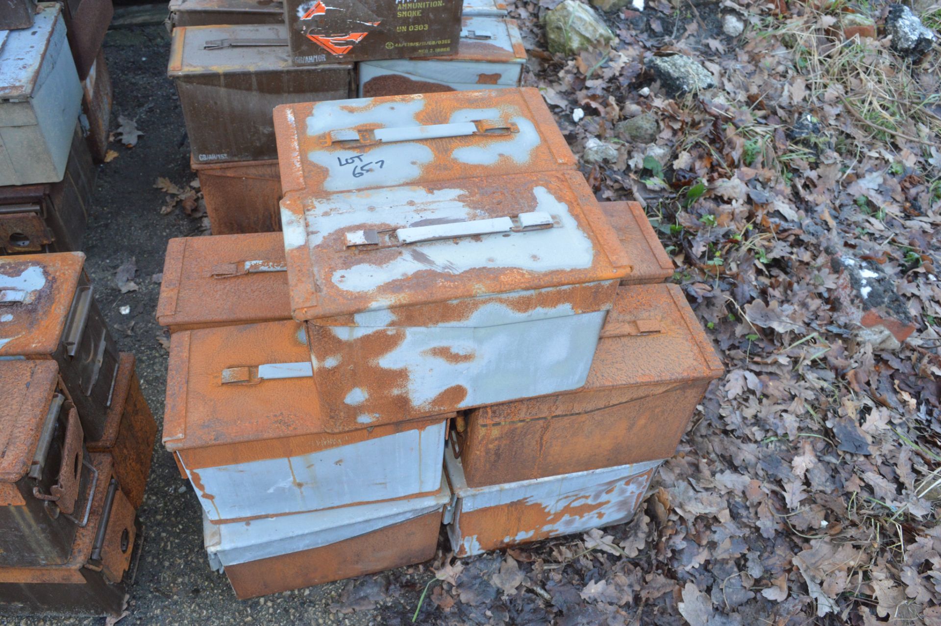 10 - Ex MOD ammunition boxes  (Brown)