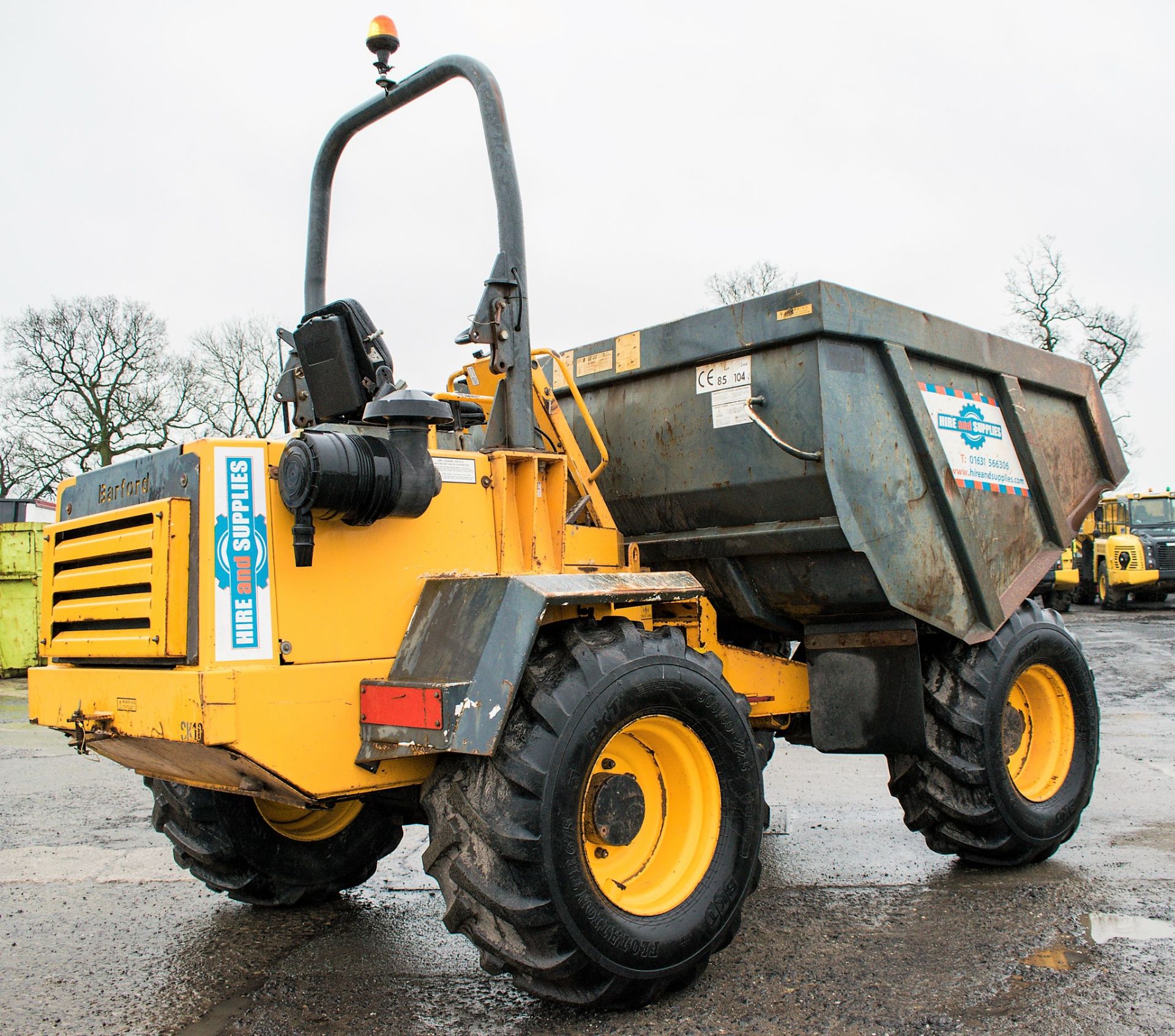 Barford SK10 10 tonne straight skip dumper Year: 2008 S/N: SK10683/SKDWD036 Recorded Hours: 2486 - Image 4 of 11