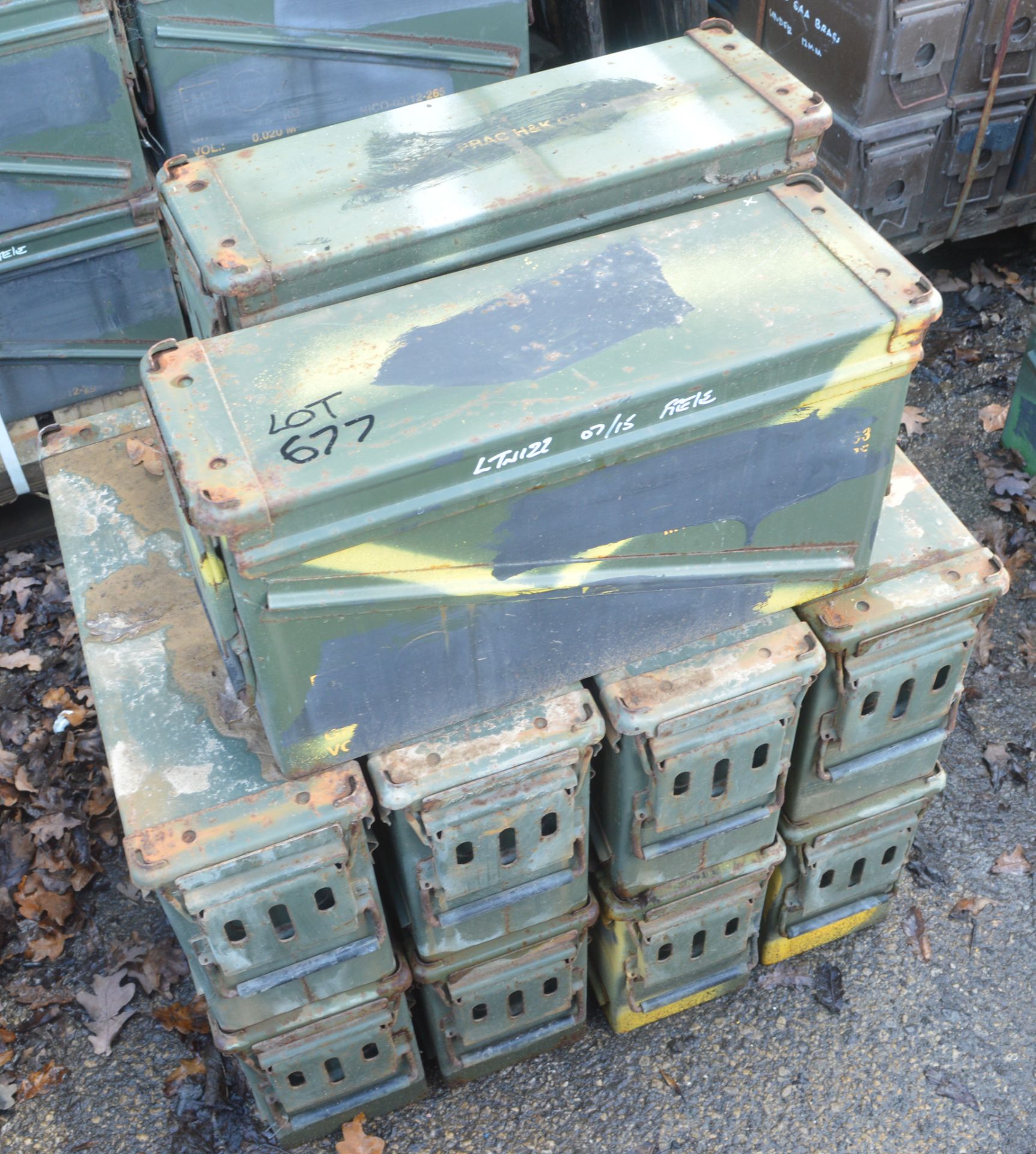 10 - Ex MOD ammunition boxes  (PA 120)