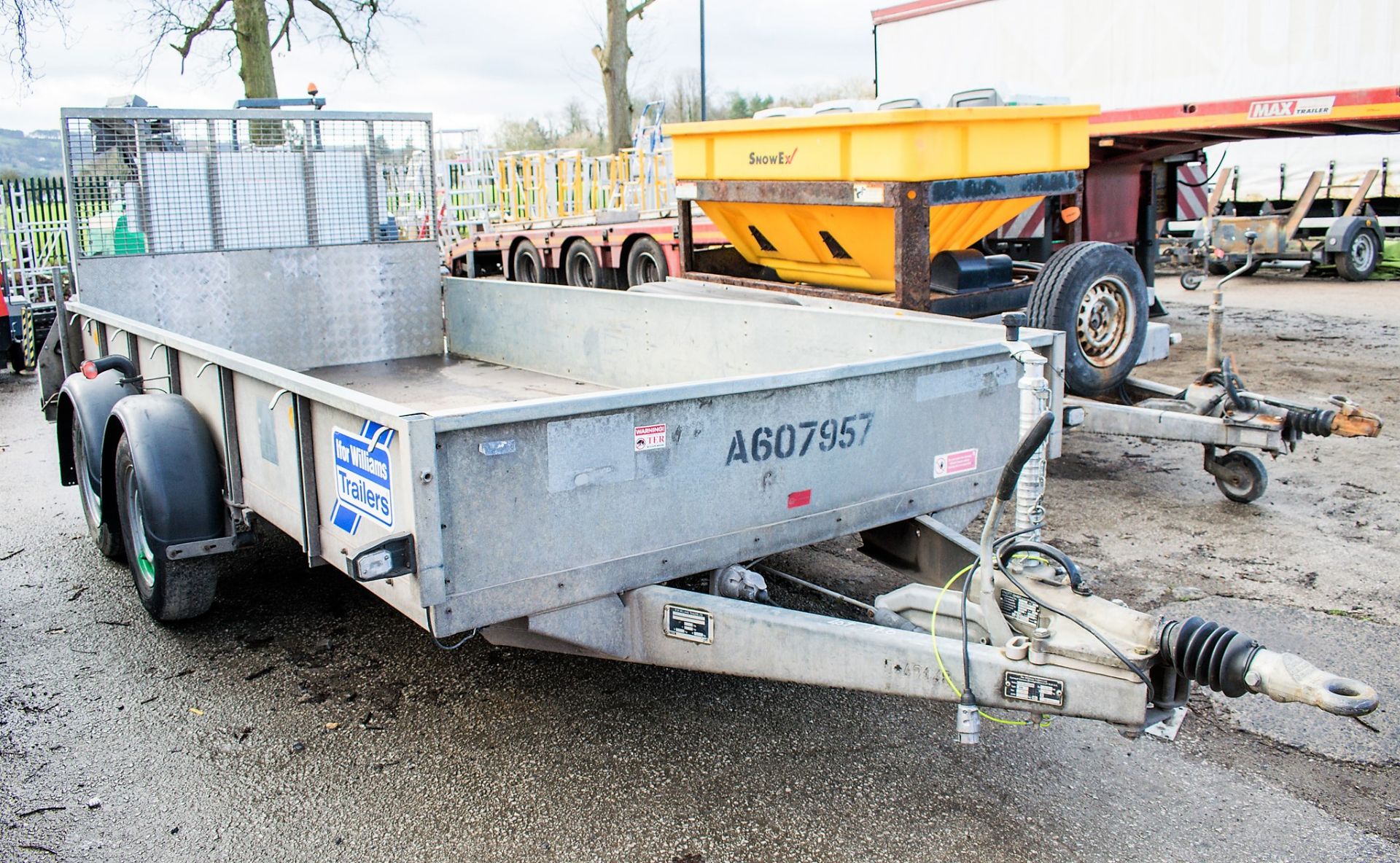 Ifor Williams GD126 12 ft x 6 ft tandem axle plant trailer A607957