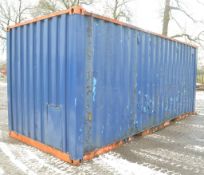 20 ft x 8 ft steel anti vandal shipping container c/w keys in office  SC453 / BC4