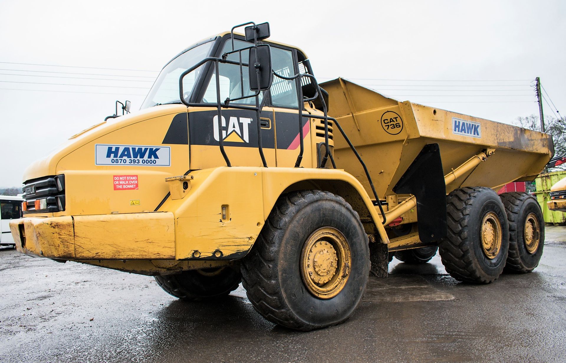 Caterpillar 725 ADT articulated dump truck Year: 2007 S/N: LO1439 Recorded Hours: 14,596 CAT 736