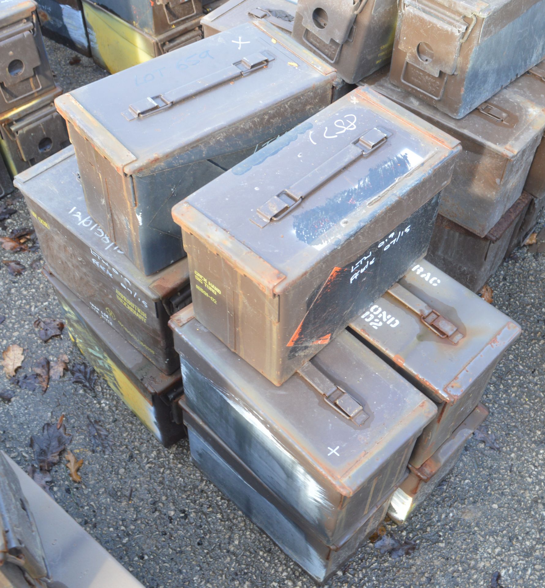 10 - Ex MOD ammunition boxes  (Brown)