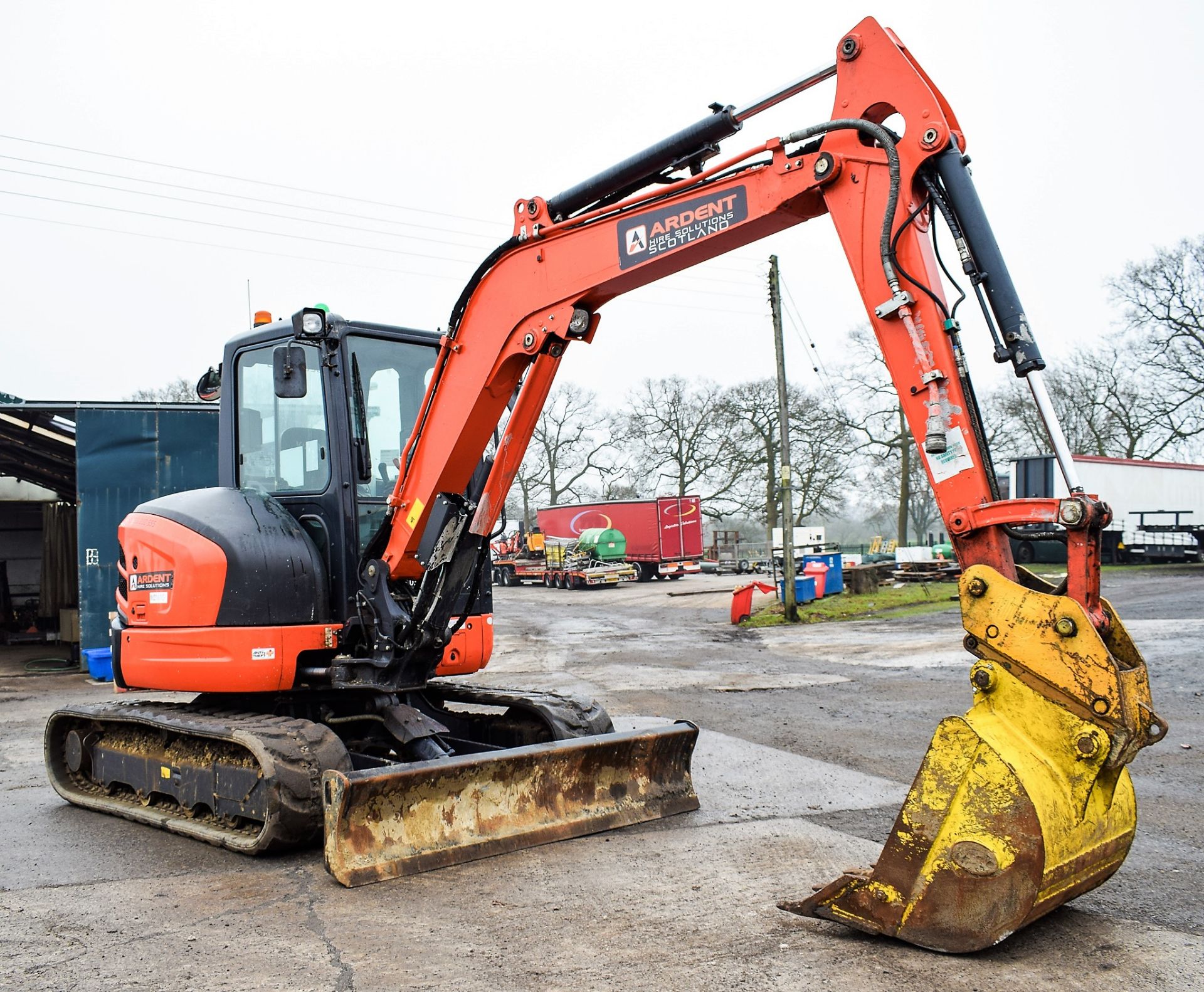 Kubota U48-4 4.8 tonne rubber tracked excavator Year: 2015 S/N: 52988 Recorded Hours: 923 blade, - Image 2 of 14