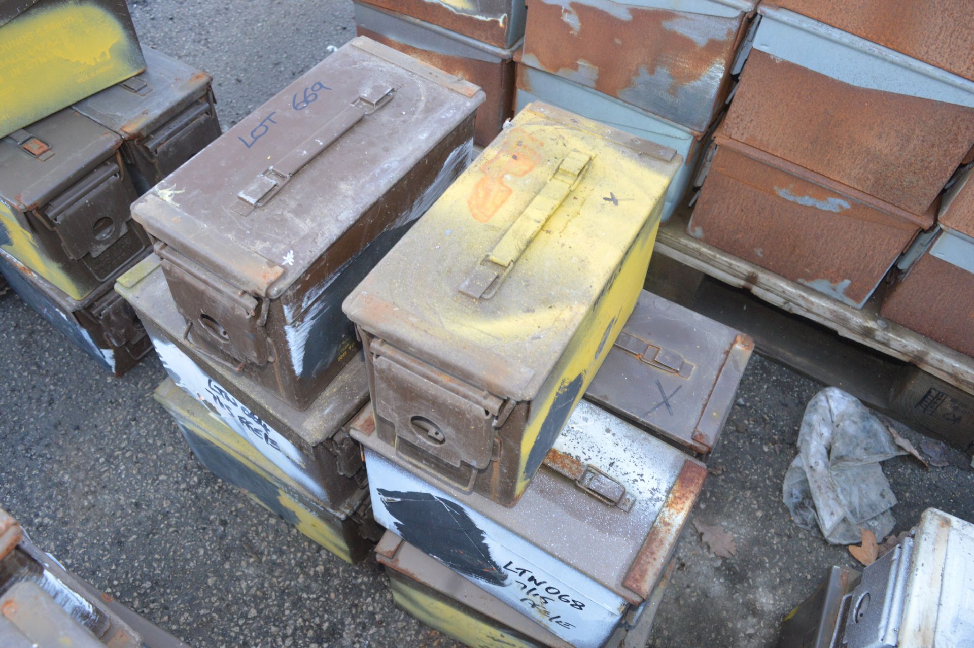 10 - Ex MOD ammunition boxes  (Brown)