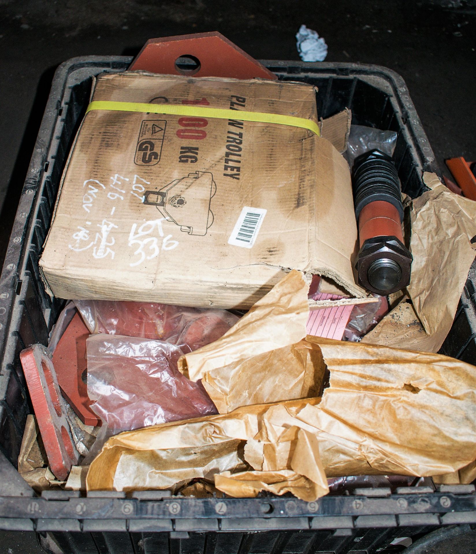 Box of miscellaneous girder trolleys