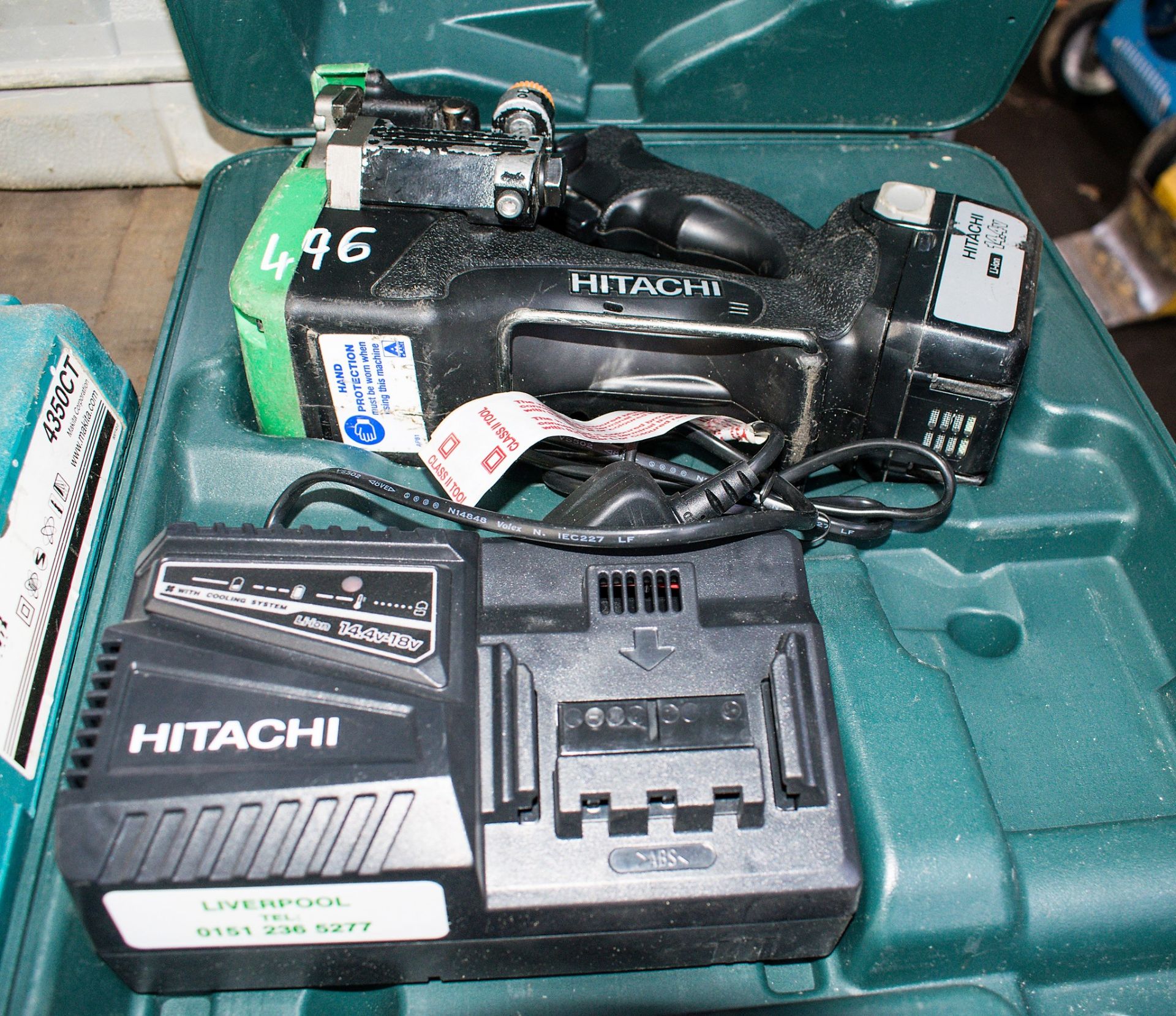 Hitachi CL14DSL 14.4v cordless rebar cutter c/w charger, battery & carry case A685079