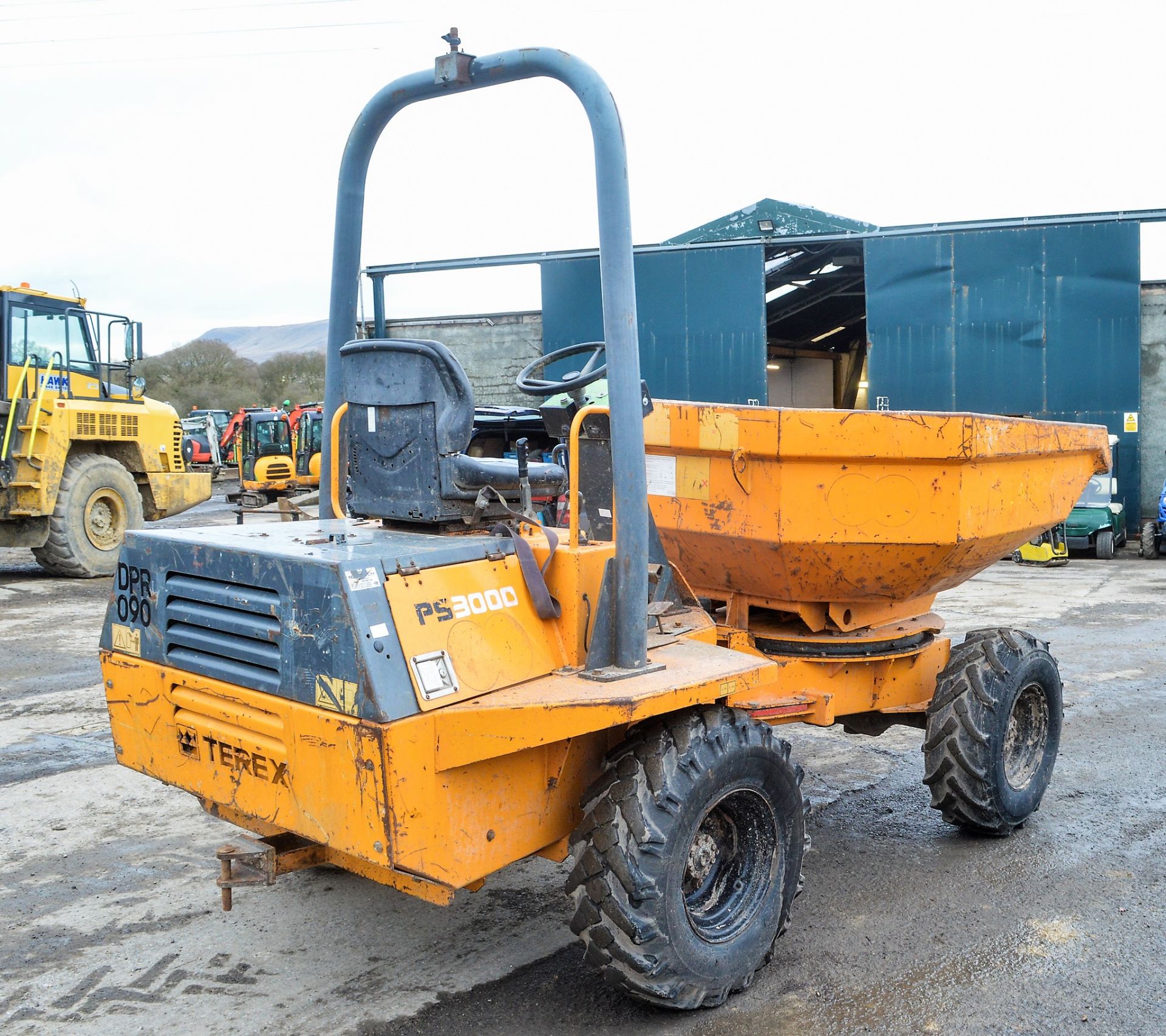 Benford Terex 3 tonne swivel skip dumper Year: 2005 S/N: E509FD186 Recorded Hours: 2322 DPR090 - Image 3 of 12