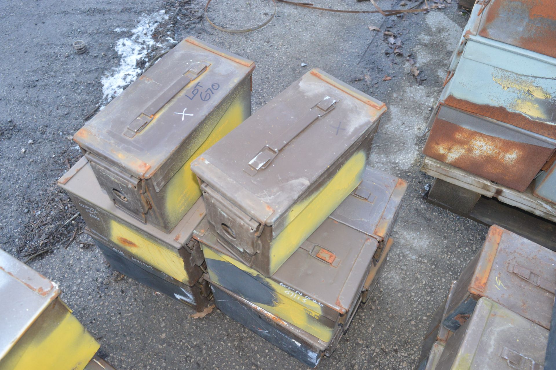 10 - Ex MOD ammunition boxes  (Brown)