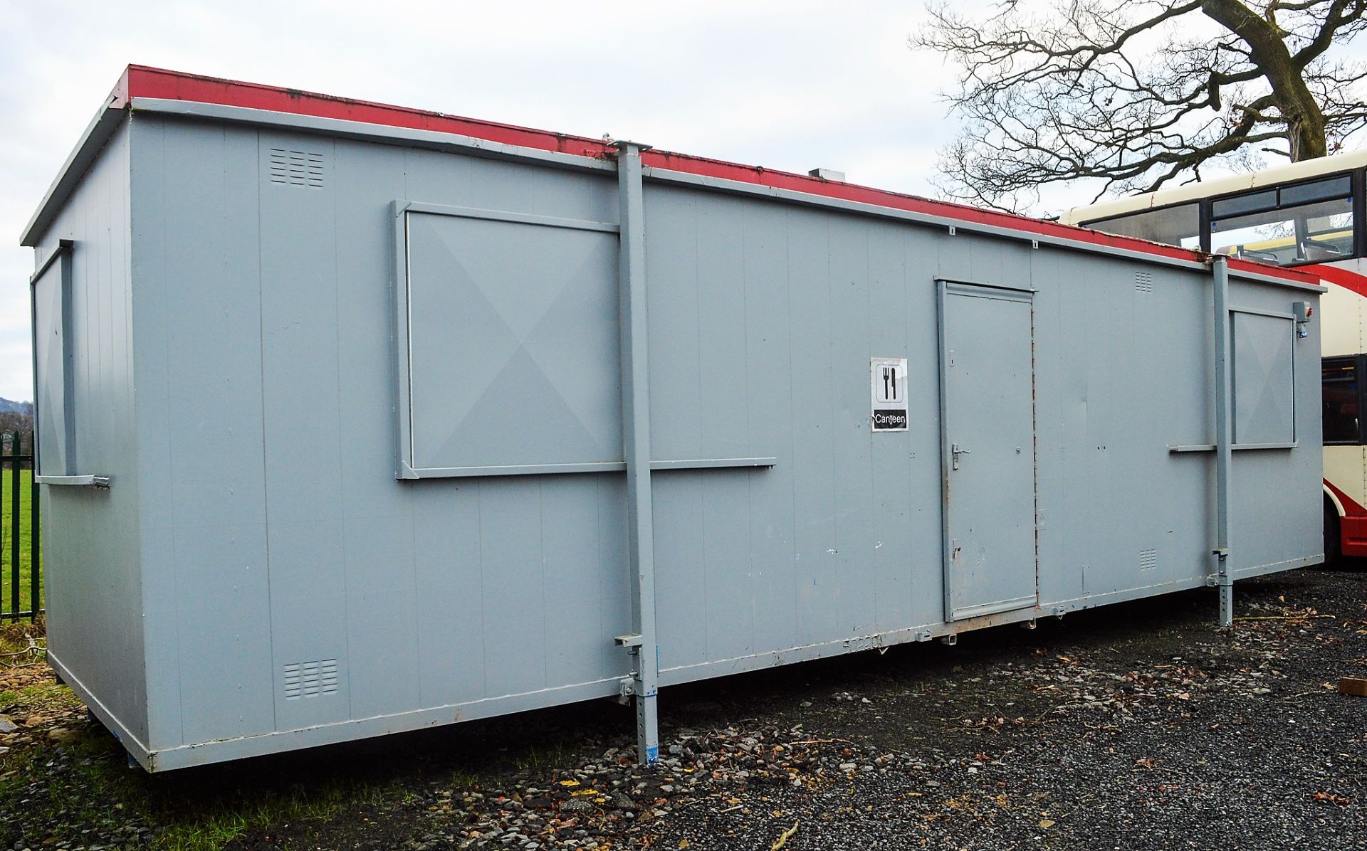 32 ft x 10 ft steel anti vandal jack leg office site unit Comprising of: Main office & side office