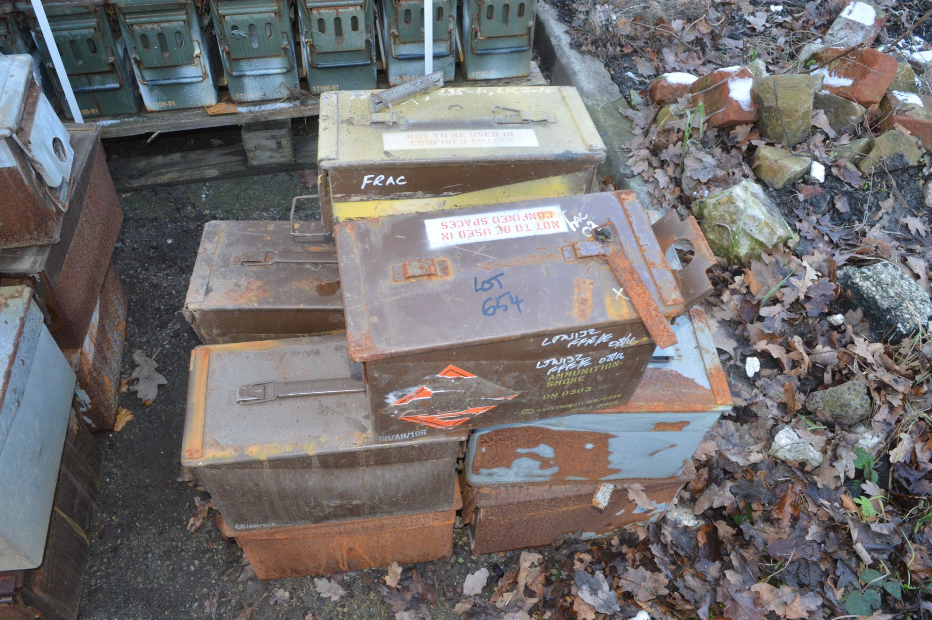 10 - Ex MOD ammunition boxes  (Brown)