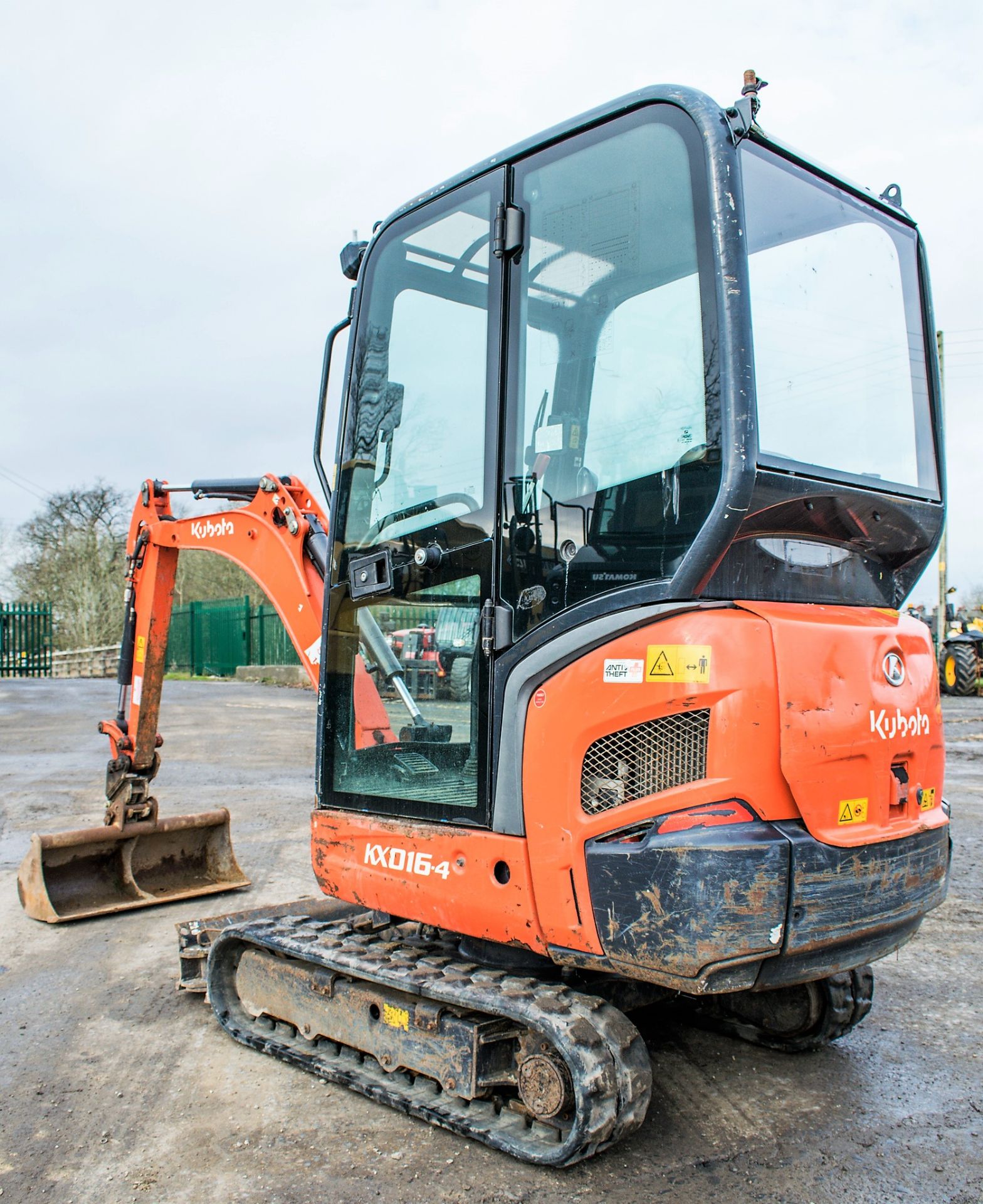 Kubota KX016-4 1.5 tonne rubber tracked mini excavator Year: 2013 S/N: 57034 Recorded Hours: 1873 - Image 3 of 12