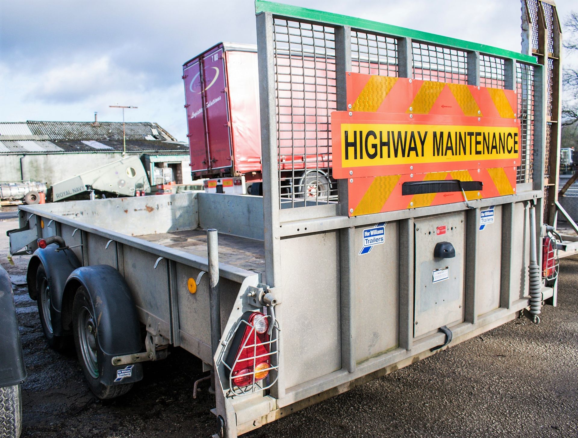 Ifor Williams GD126 12 ft x 6 ft tandem axle plant trailer A607957 - Image 2 of 3