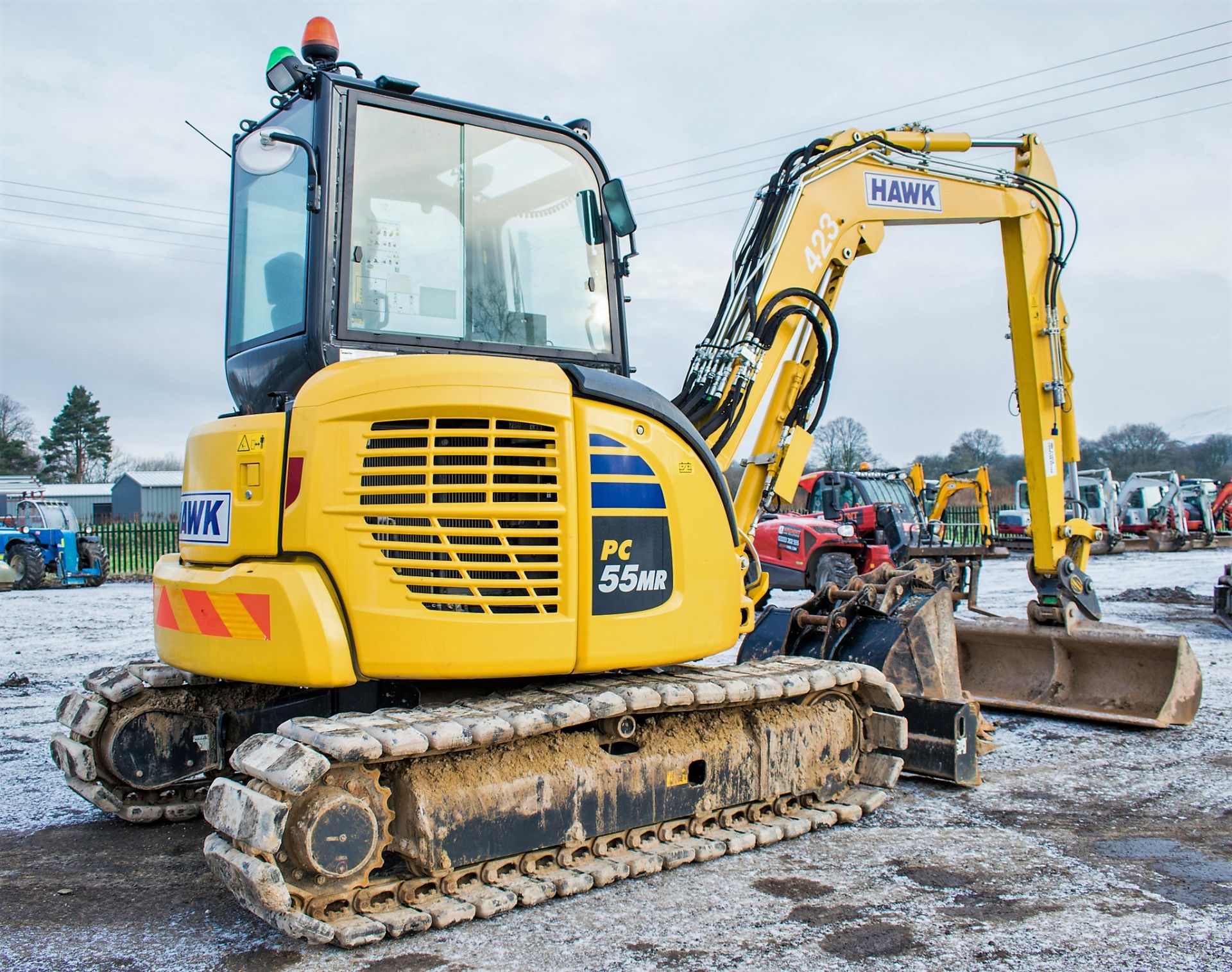 Komatsu PC55MR 5.5 tonne rubber pad excavator Year: 2018 S/N: F60802 Recorded Hours: 187 piped, - Image 4 of 12