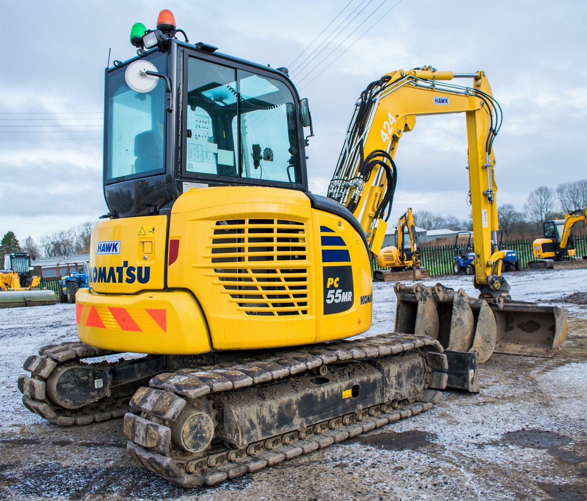 Komatsu PC55MR 5.5 tonne rubber pad excavator Year: 2018 S/N: F60803 Recorded Hours: 226 piped, - Image 4 of 12