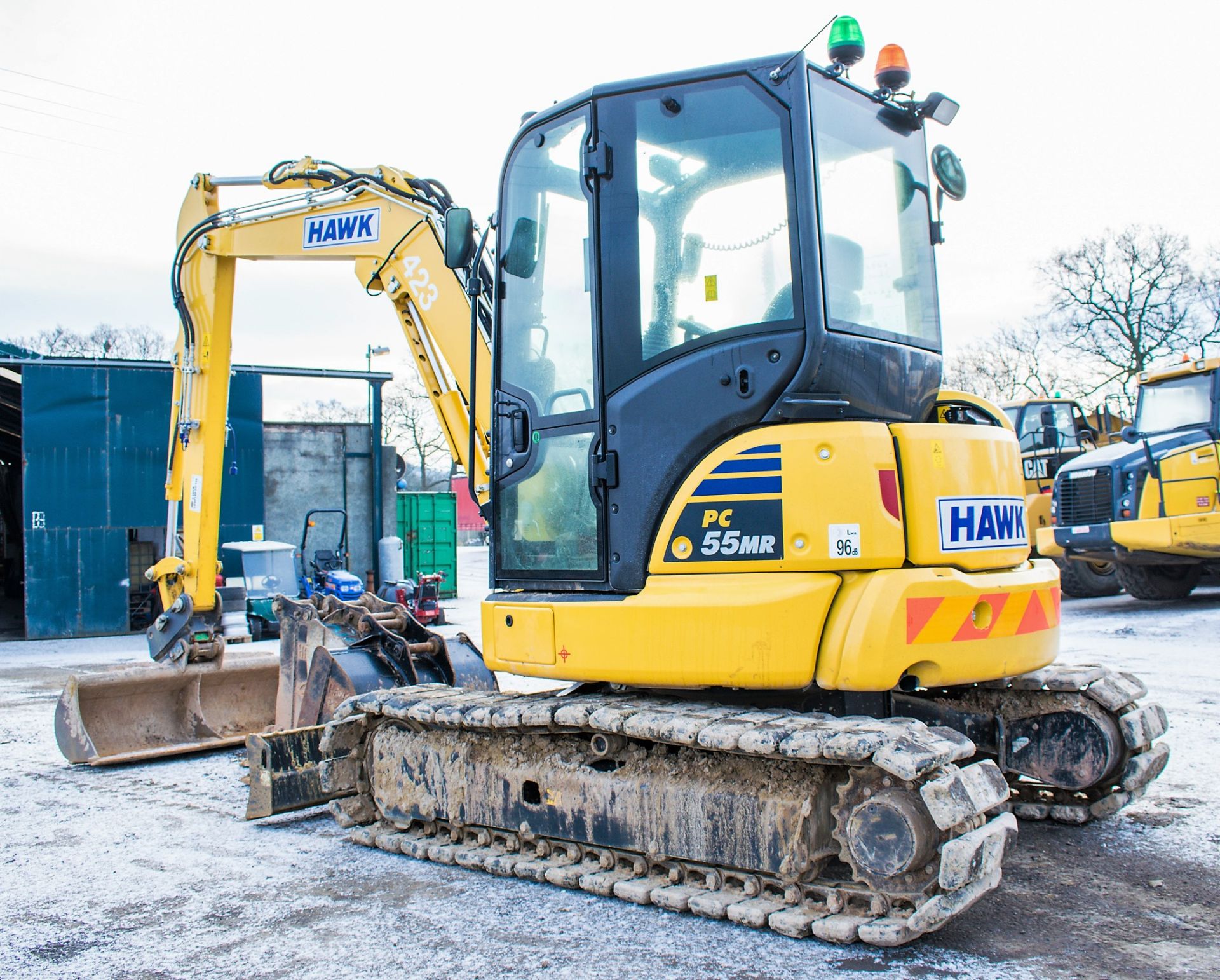 Komatsu PC55MR 5.5 tonne rubber pad excavator Year: 2018 S/N: F60802 Recorded Hours: 187 piped, - Image 3 of 12