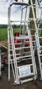 Zarges extendable aluminium step ladder A579958