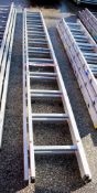 2 stage aluminium ladder 570113