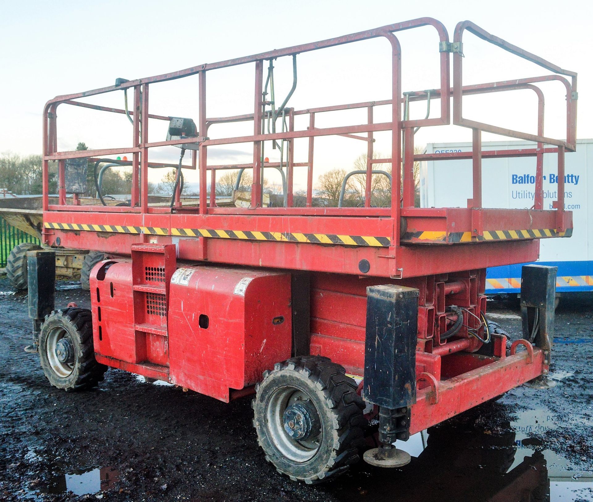 Haulotte H12SX 12 metre diesel driven scissor lift access platform - Image 3 of 10