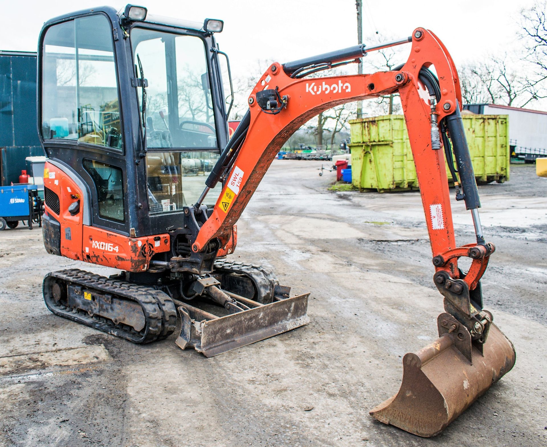 Kubota KX016-4 1.5 tonne rubber tracked mini excavator Year: 2013 S/N: 57034 Recorded Hours: 1873 - Image 2 of 12