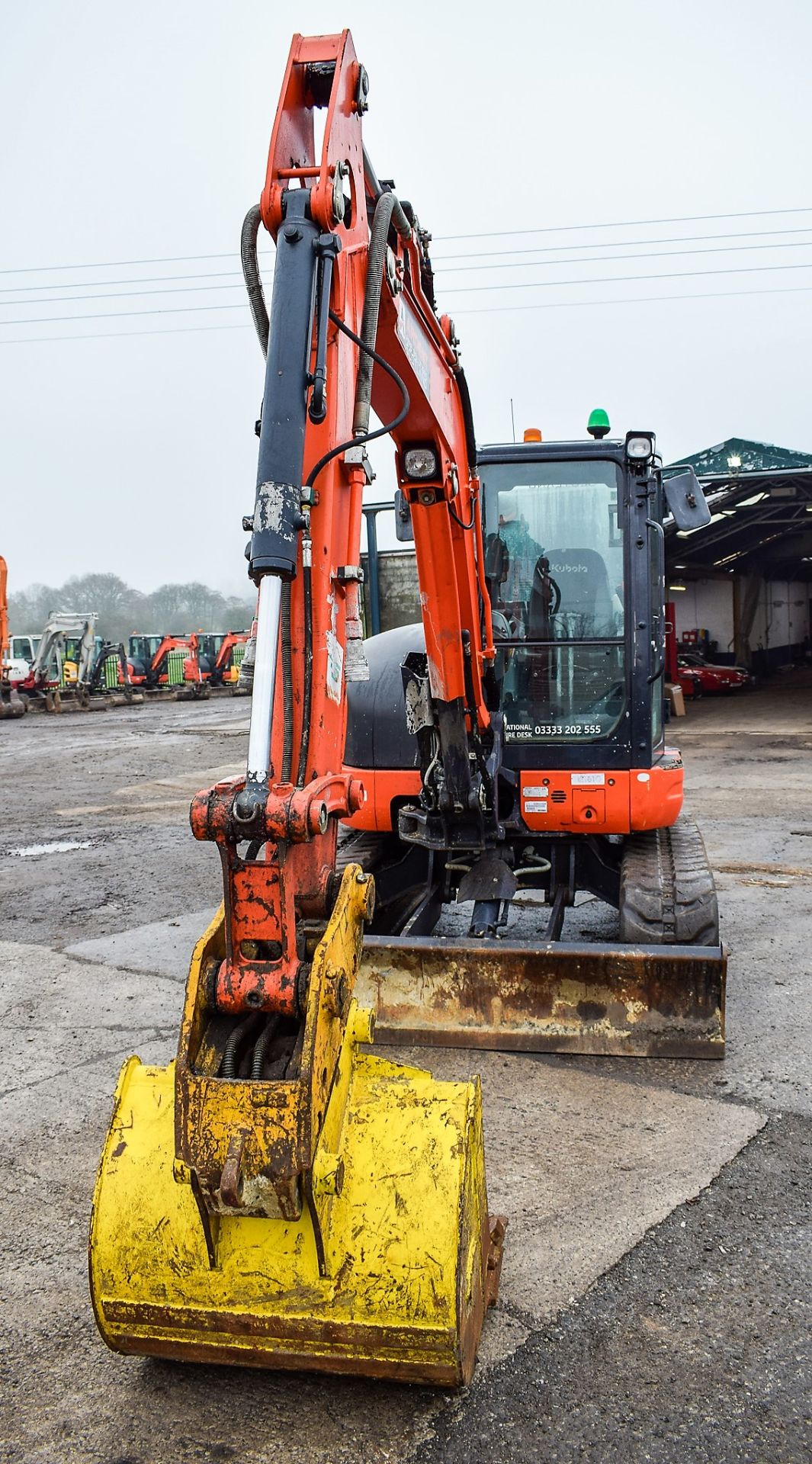 Kubota U48-4 4.8 tonne rubber tracked excavator Year: 2015 S/N: 52988 Recorded Hours: 923 blade, - Image 5 of 14