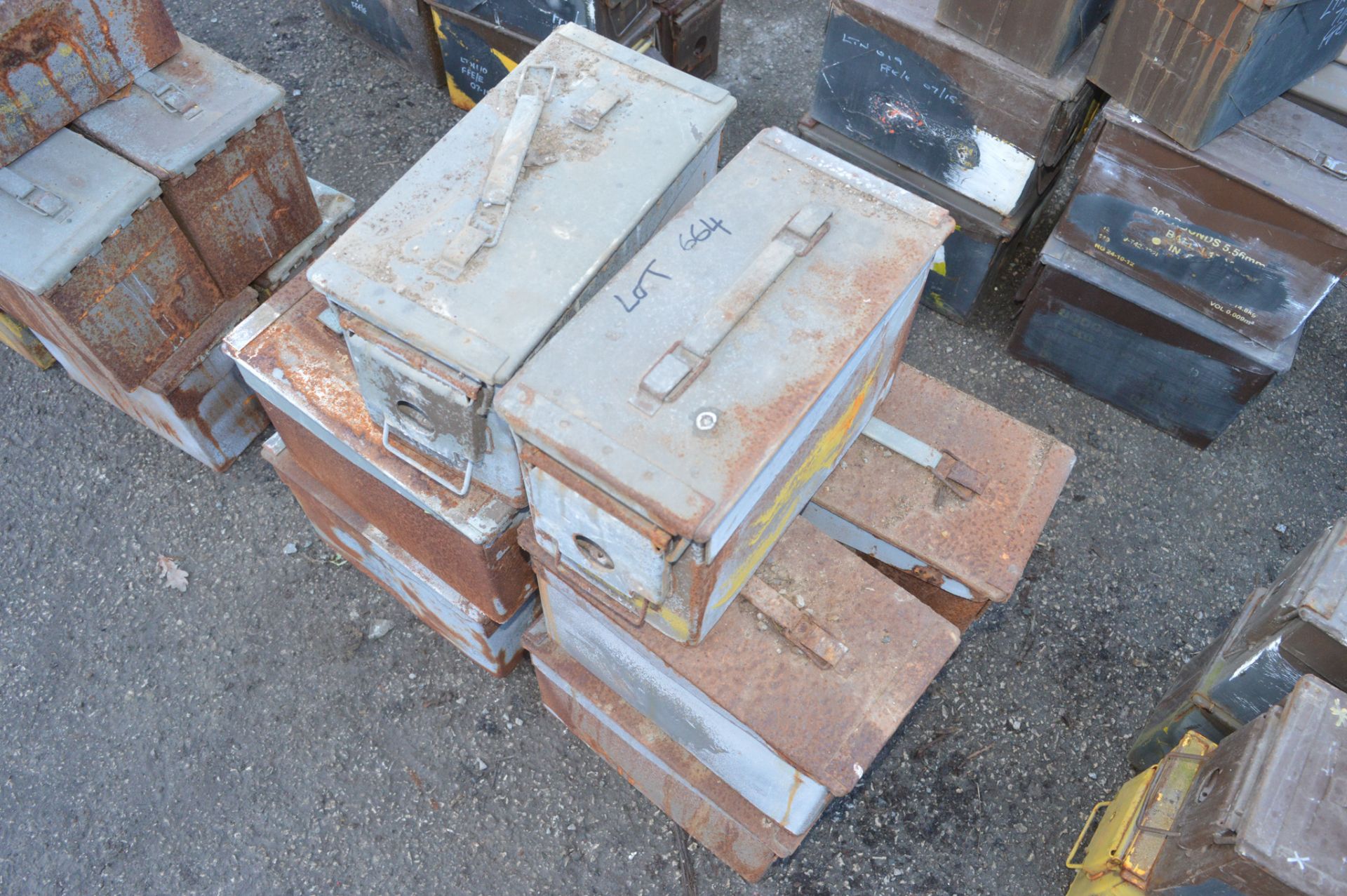 10 - Ex MOD ammunition boxes  (Brown)