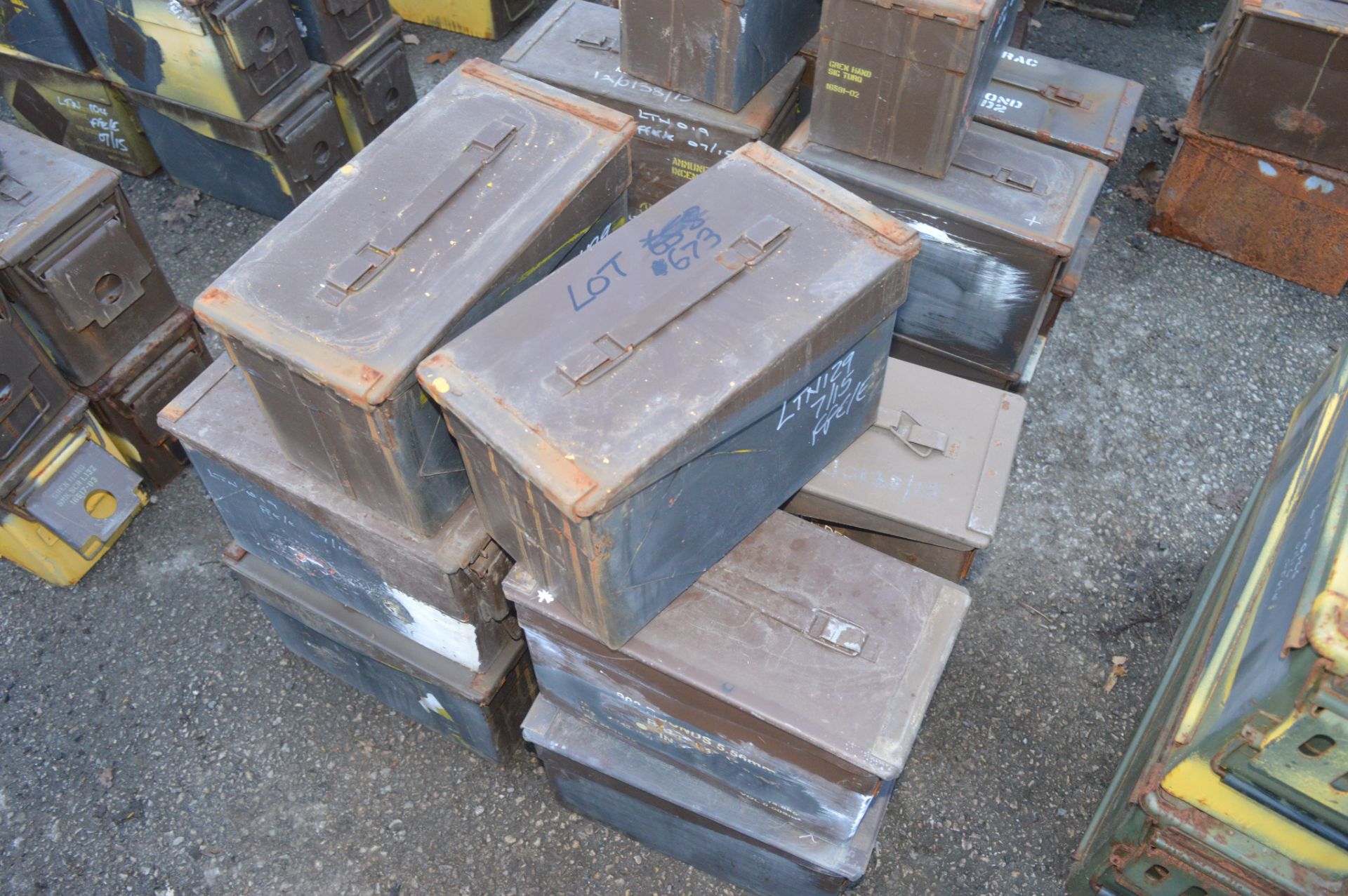 10 - Ex MOD ammunition boxes  (Brown)