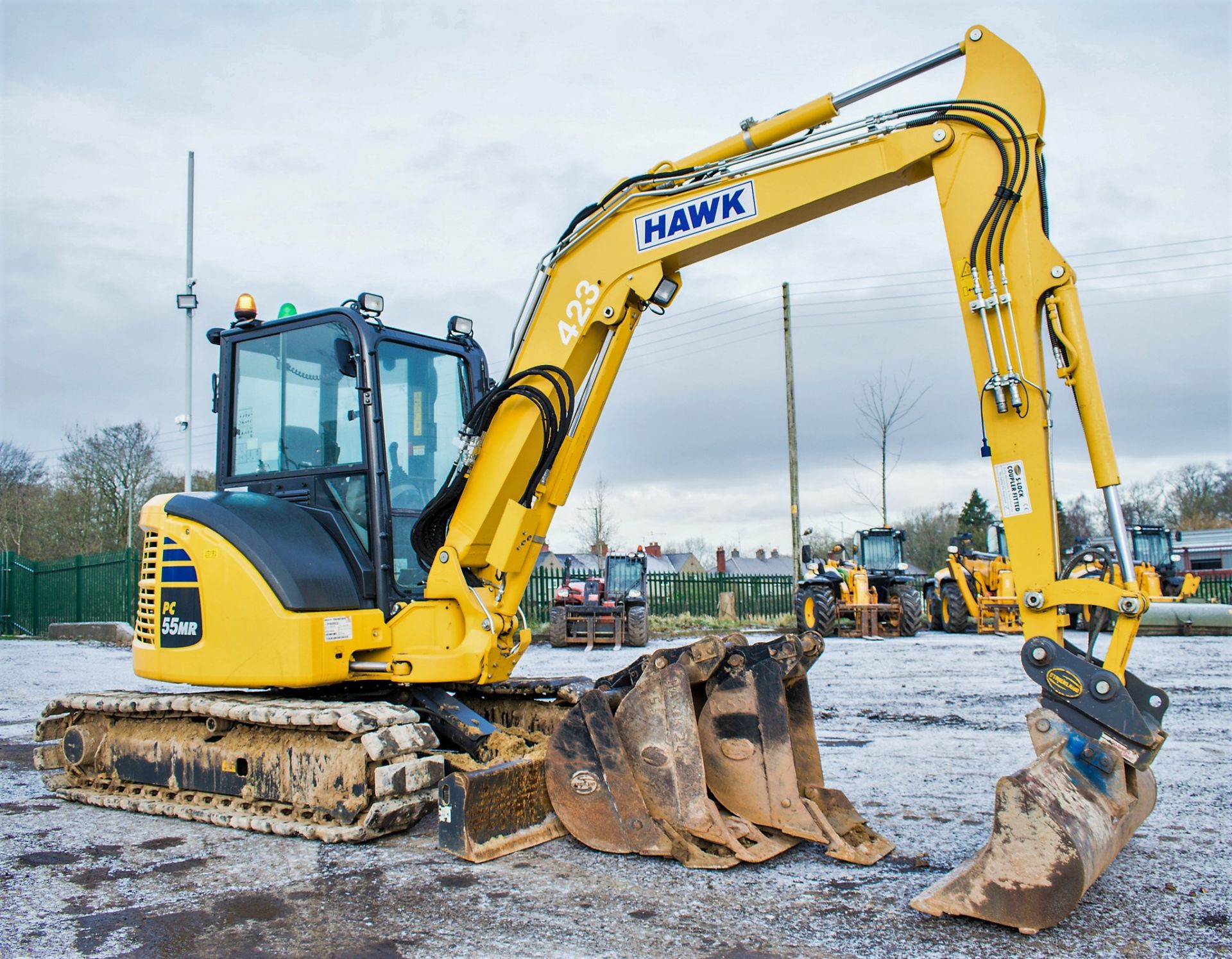 Komatsu PC55MR 5.5 tonne rubber pad excavator Year: 2018 S/N: F60802 Recorded Hours: 187 piped, - Image 2 of 12