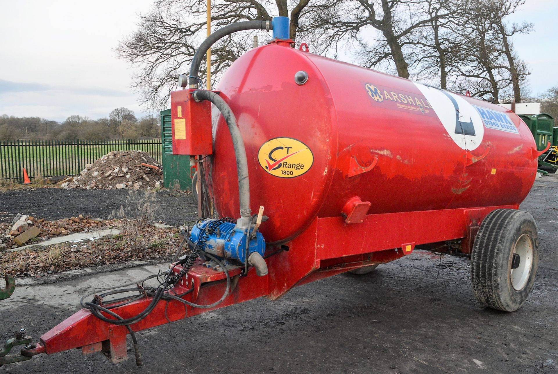 Marshall ST1800 single axle vacuum tanker