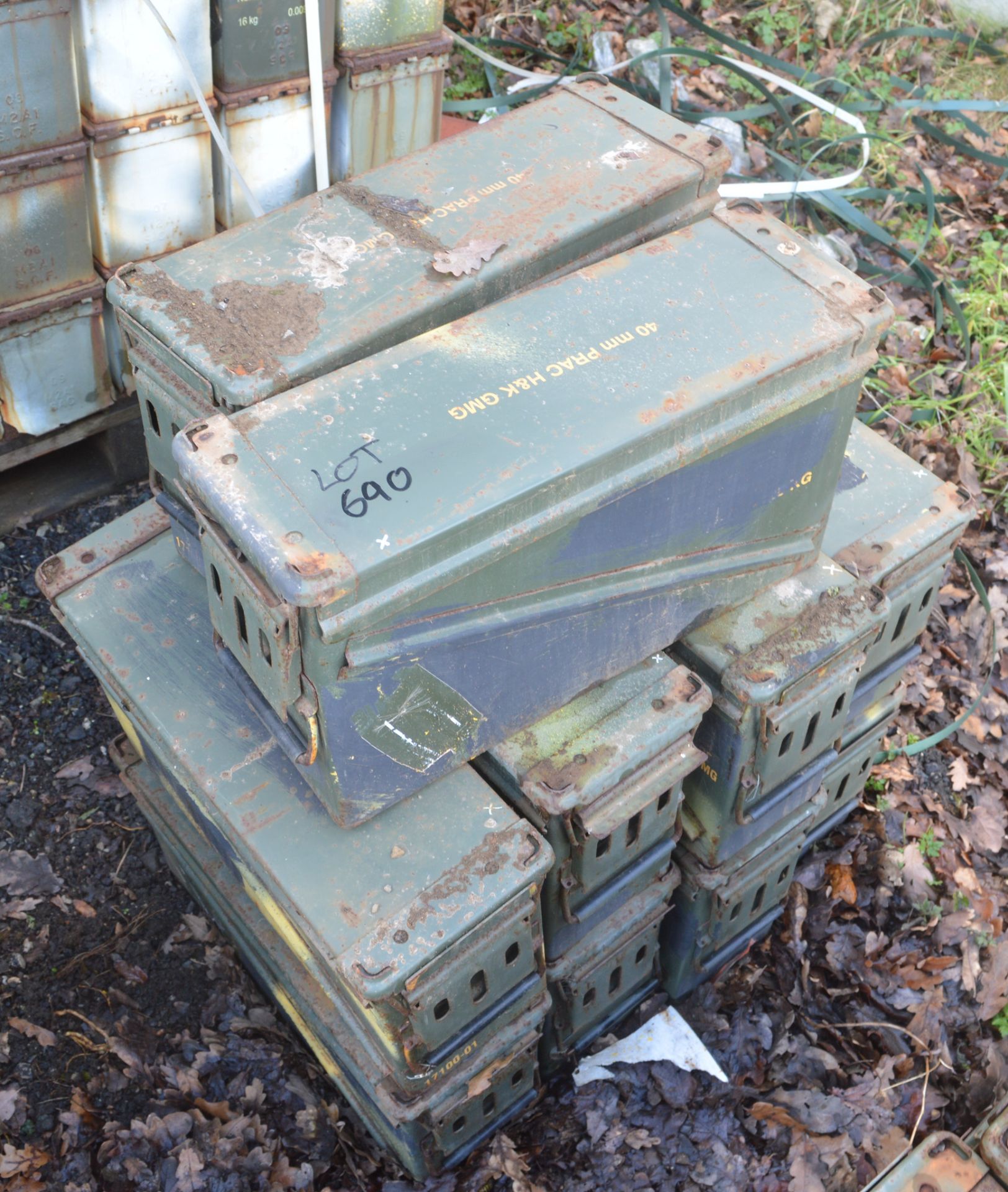 10 - Ex MOD ammunition boxes  (PA 120)