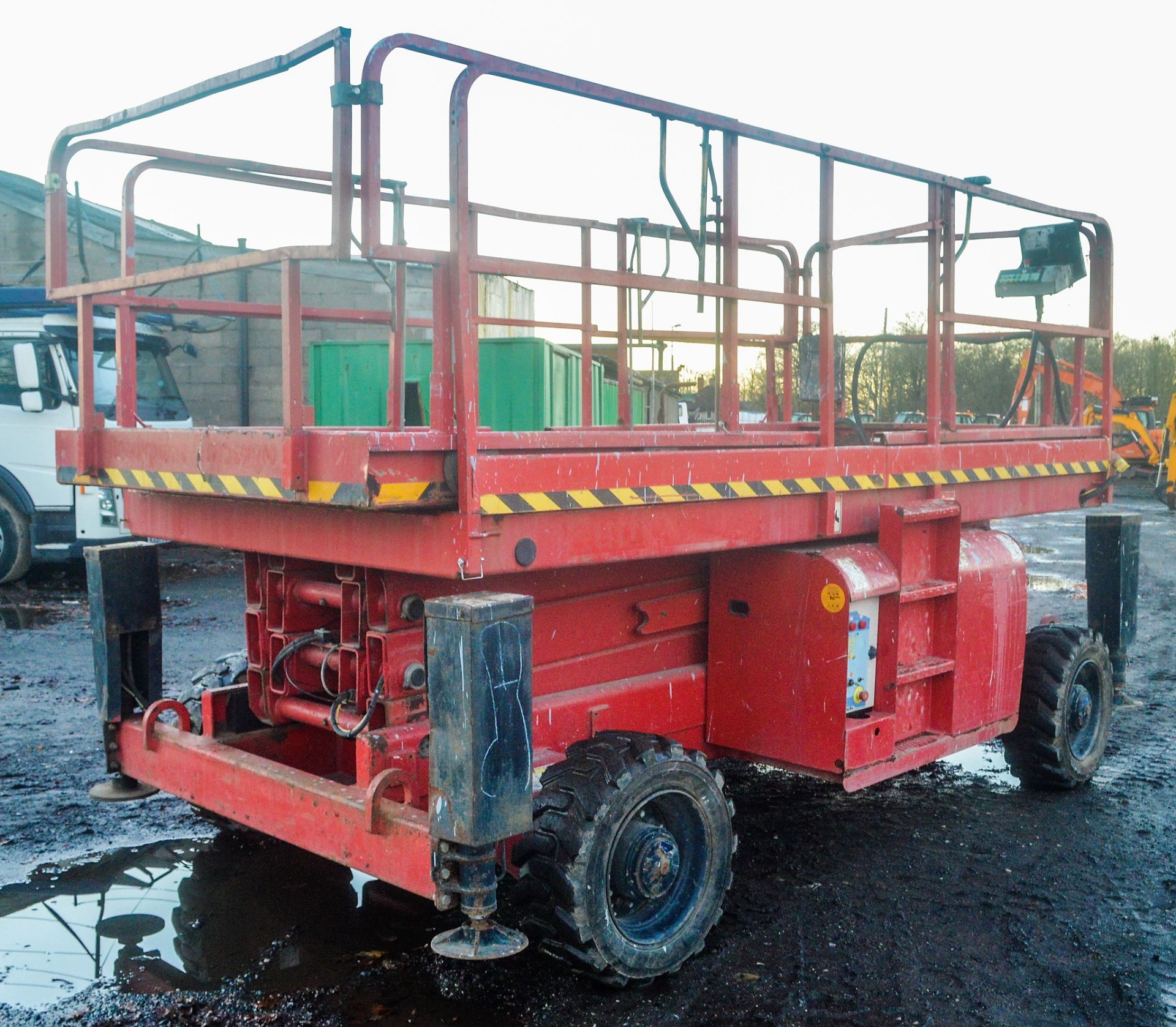 Haulotte H12SX 12 metre diesel driven scissor lift access platform - Image 4 of 10