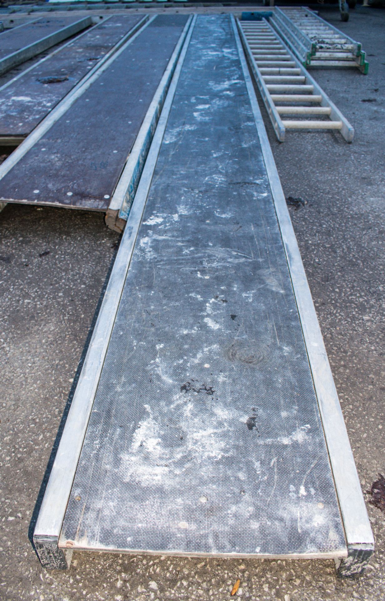 Aluminium staging board Approximately 18 ft long A624203