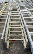 2 stage aluminium extending ladder 33530502