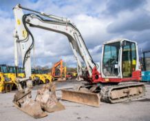 Takeuchi TB285 8.5 tonne rubber tracked excavator Year: 2012 S/N: 185000168 Recorded Hours: blade,