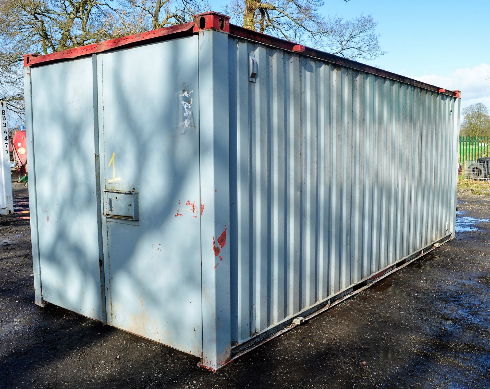 20 ft x 8 ft steel store site unit c/w keys GT45114