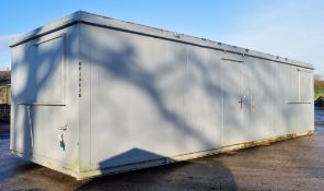 32 ft x 10 ft steel anti vandal office site unit c/w keys BB34630